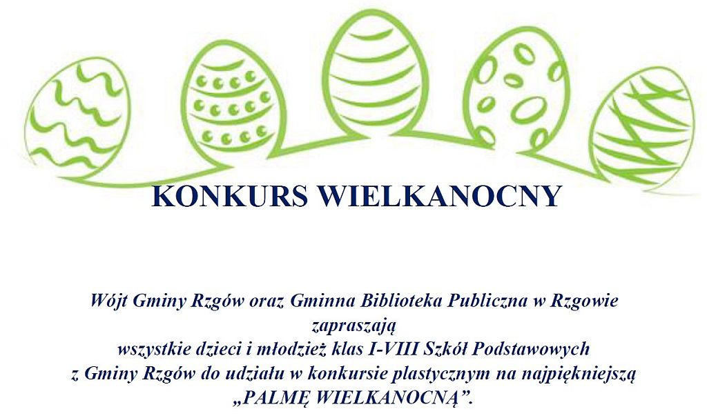 Konkurs na najpiękniejszą "Palmę wielkanocną" - plakat