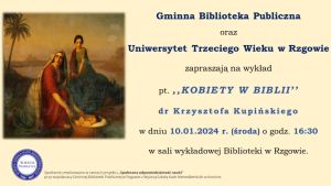 Wykład - ,,KOBIETY W BIBLII'' - plakat