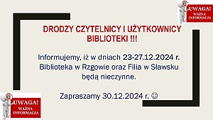 Biblioteka nieczynna - plakat